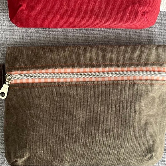 waxed canvas beltbag fanny pack vintage boho - Picture 2 of 3